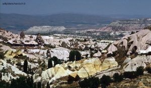 Turquie, Cappadoce, Kapadokya, Göreme. Région historique. Juillet 1988 © Willy Blanchard