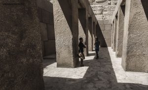 Égypte, Le Caire, site de Gizeh. Accès au Sphinx. 5 septembre 2014 © Willy Blanchard