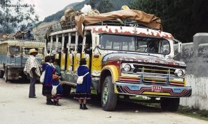 Colombie, Cauca, Silvia. Chiva, autobus local. Septembre 1992 © Willy Blanchard