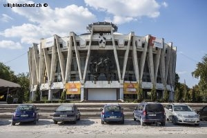 Moldavie, Chisinau. Circul, cirque de Chisinau. Construit en 1981. Période soviétique. 12 septembre 2016 © Willy Blanchard
