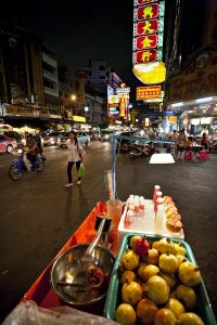 Thaïlande, Bangkok, quartier Chinois. Chinatown, de nuit. 5 septembre 2011 © Willy Blanchard