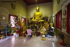 Thaïlande, Bangkok, Chinatown. Temple Wat Khanika Phon