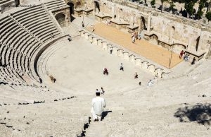 Jordanie, Amman. Site du théâtre romain. 8 septembre 2009 © Willy Blanchard