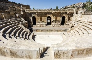Jordanie, Amman. Site du théâtre romain. L'odéon, petit théâtre de 600 places. 8 septembre 2009 © Willy Blanchard