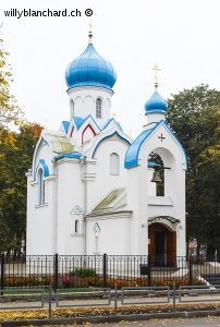 Lettonie, Daugavpils. Chapelle orthodoxe Saint Alexandre Nevski. 2 octobre 2007 © Willy Blanchard