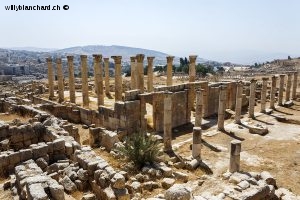 Jordanie. Ancienne cité romaine de Jérash. Trois Églises. 12 septembre 2009 © Willy Blanchard