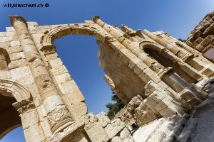Jordanie. Ancienne cité romaine de Jérash. Porte sud. 12 septembre 2009© Willy Blanchard