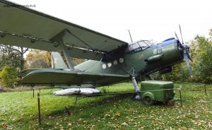 Lettonie, Kandava, Zante. Musée de la forteresse de Courlande. Avion de l'armée soviétique, Antonov An-2. 26 septembre 2007