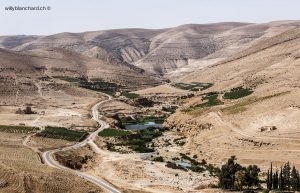 Jordanie, route du Roi, entre Dhiban et Madaba. Désert. 25 septembre 2009 © Willy Blanchard