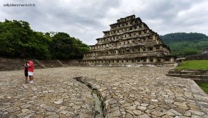 Mexique, Veracruz, El-Tajin. Site archéologique précolombien d'El-Tajin. La pyramide des Niches. 20 septembre 2008