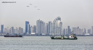 Bahia de Panama, baie de Panama. Vue depuis Isla Flamenco. 3 septembre 2015 © Willy Blanchard