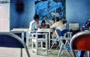 Colombie, Huila, San Agustin. Dans un café de la ville. Septembre 1992 © Willy Blanchard