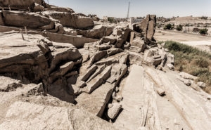 Égypte, Assouan. L'obélisque est visible à droite de l'image. 15 septembre 2014 © Willy Blanchard