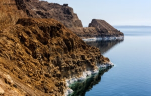 Jordanie. Rive orientale de la mer Morte. Lac salé. 15 septembre 2009 © Willy Blanchard