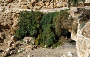 Jordanie. Gouvernorat de Madaba. La source de Moïse. 24 septembre 2009 © Willy Blanchard