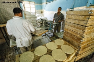 Jordanie. Boulangerie en ville de Kerak, Rue Khaled Ben Al-Walid. 14 septembre 2009 © Willy BLANCHARD