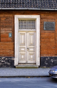 Lettonie, Liepāja. šinī namā 1697. gadā dzīvoja Pēteris I.Pierre Iᵉʳ ( Pierre le Grand ) a vécu dans cette maison en 1697. 25 septembre 2007 © Willy BLANCHARD