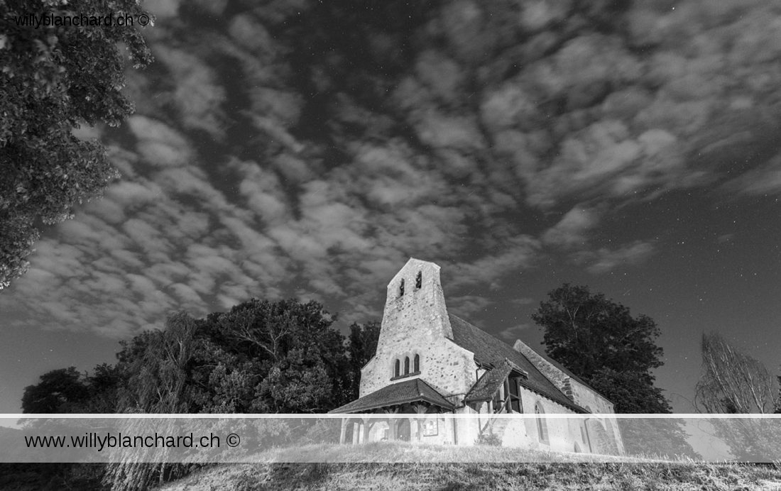 Suisse, Vaud, temple de Curtilles, ancienne église Saint-Pierre de Curtilles. 1 juin 2020 © Willy BLANCHARD