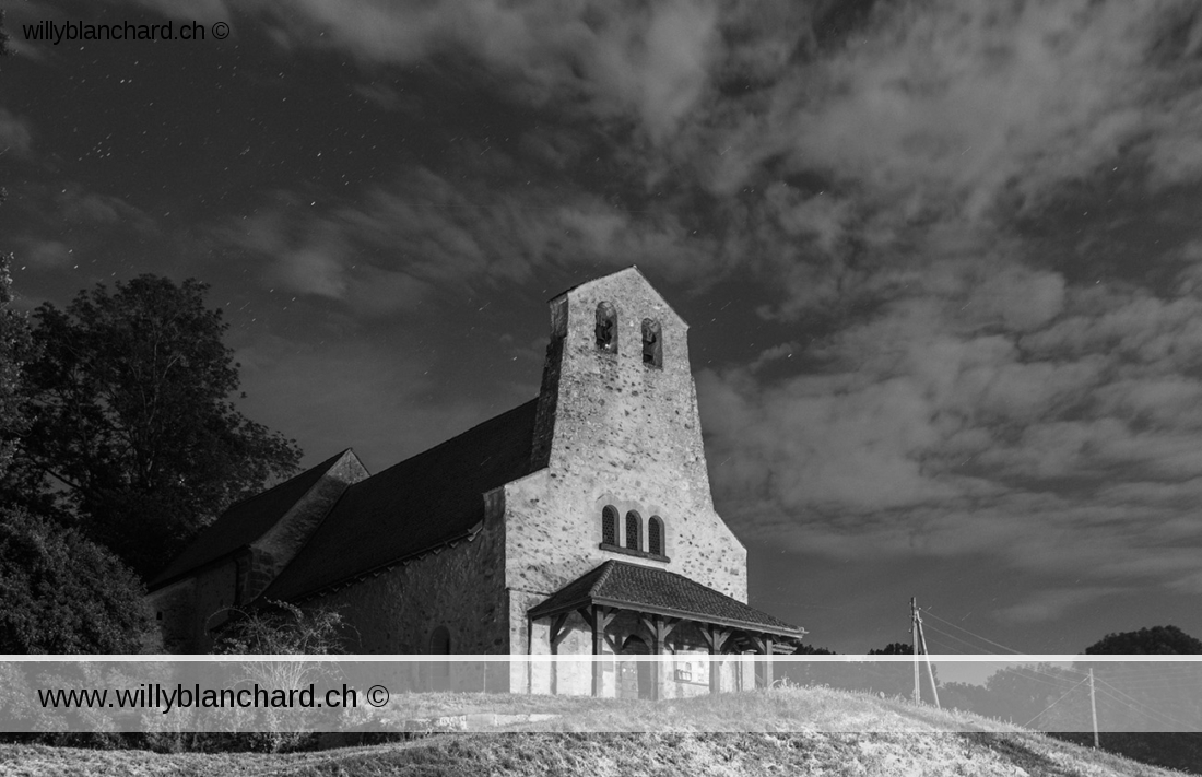 Suisse, Vaud, temple de Curtilles, ancienne église Saint-Pierre de Curtilles. 1 juin 2020 © Willy BLANCHARD