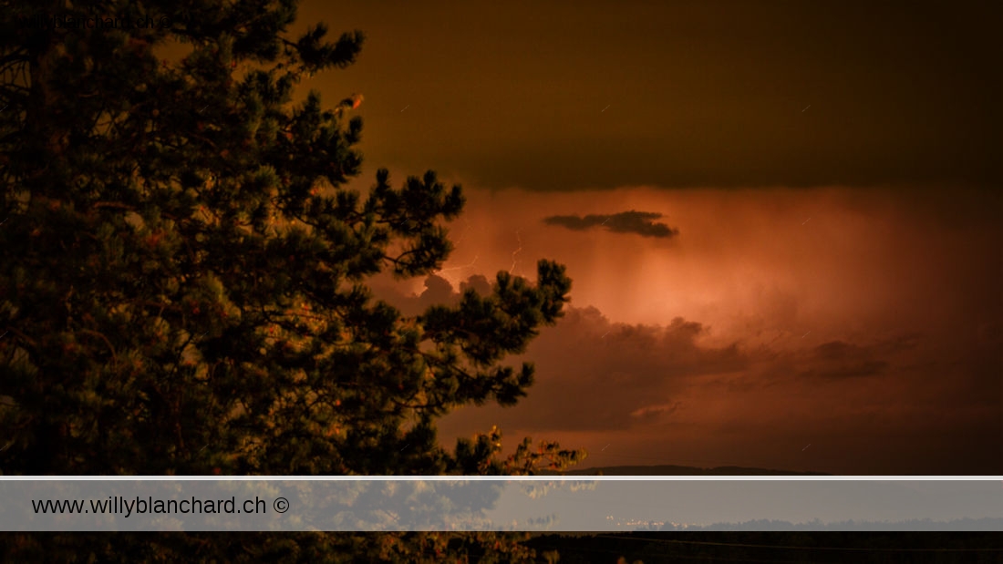 Orages, Mont-sur-Lausanne. 16 août 2021