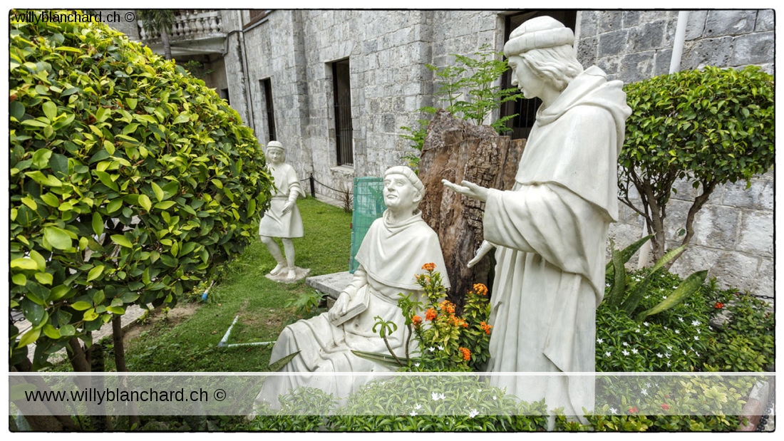 Jardin de la basilique. Basílica del Santo Niño, Cebu, Philippines. 11 mai 2023 © Willy BLANCHARD